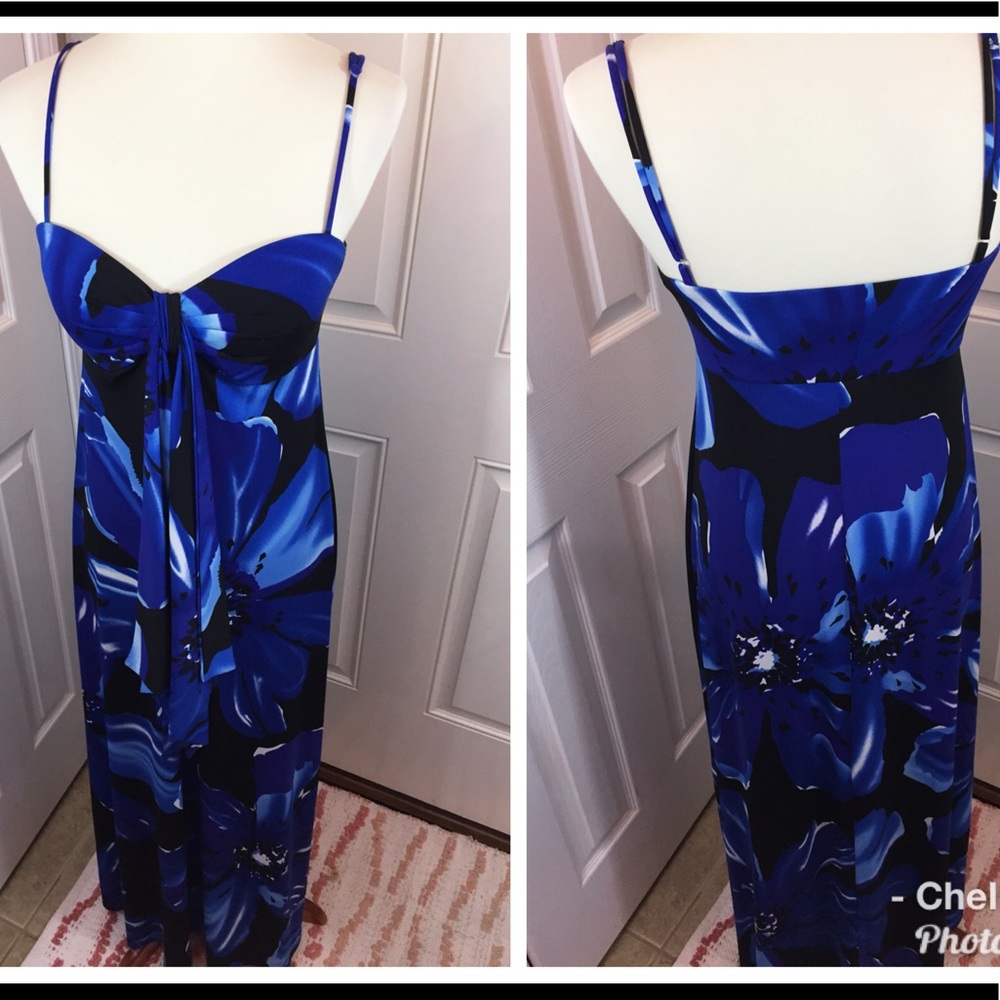 Maggy London spaghetti strap maxi floral dress
